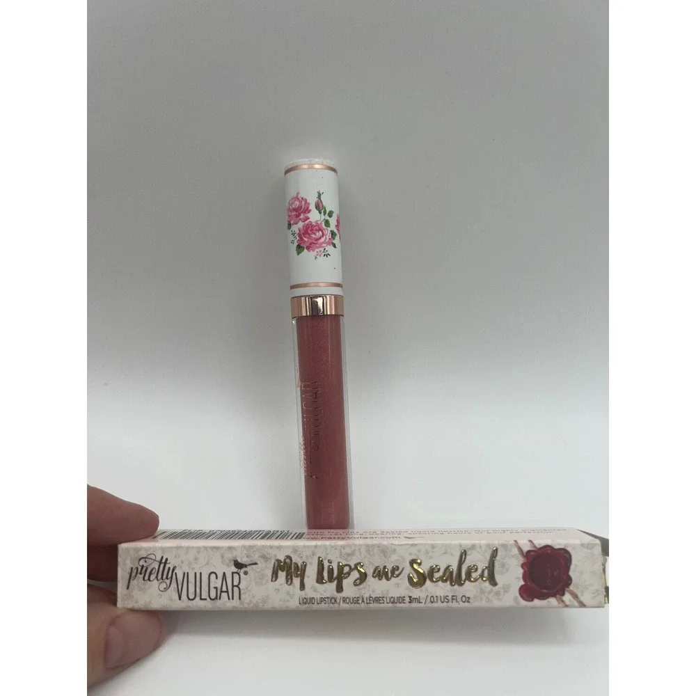 Pretty Vulgar My Lips are Sealed Liquid Lipstick Secret Vixen Metallic 3mL NEW